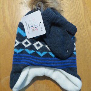Toddler Addie & Tate Hat and Mitten Set